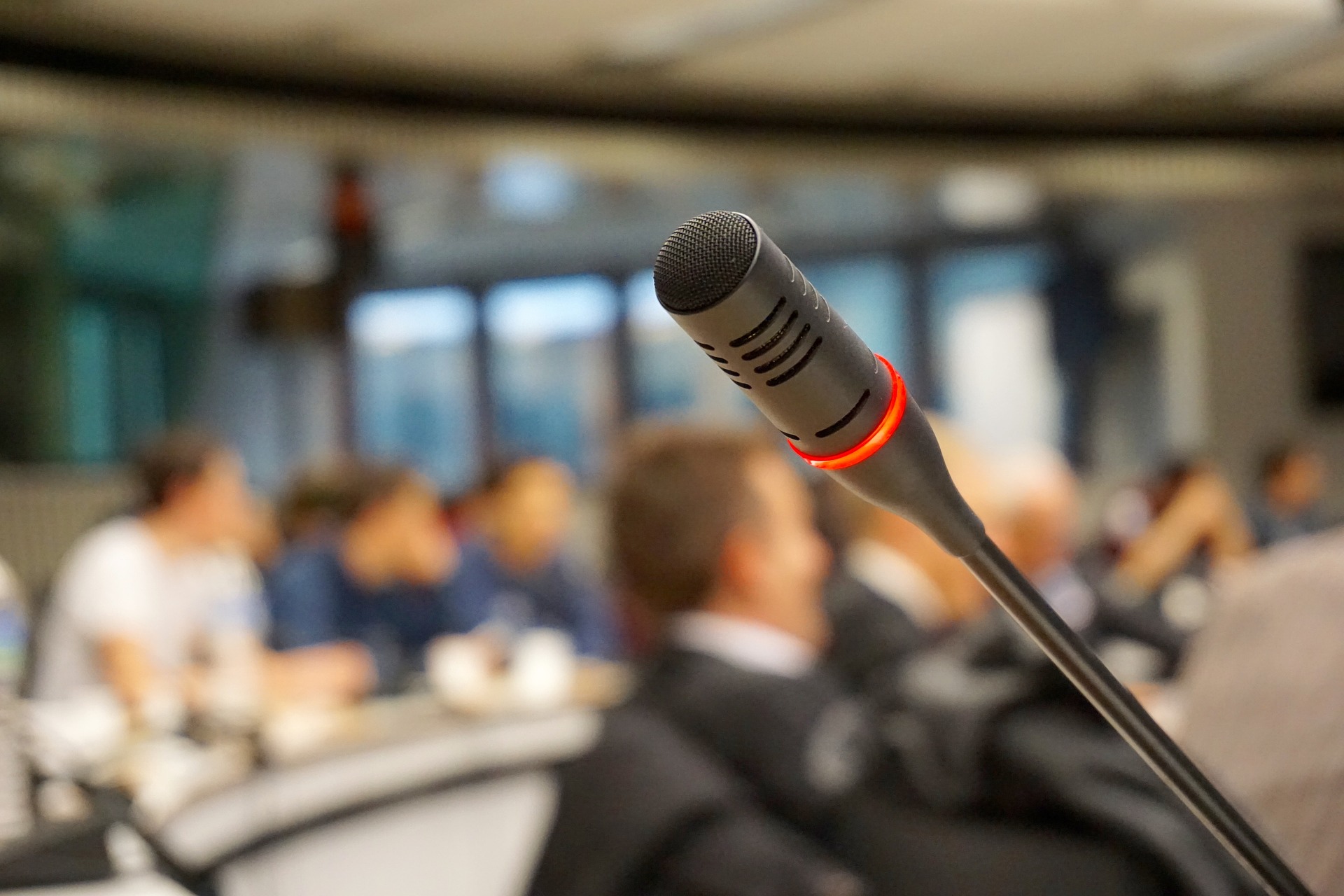 Decorative symbol photo of a microphone.